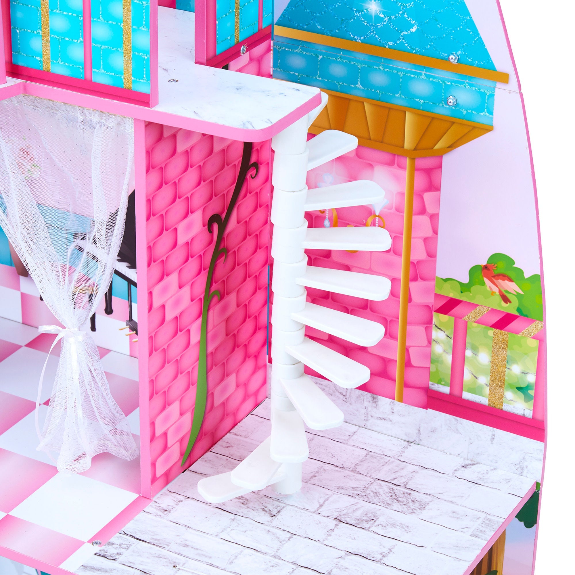 Olivia's Little World Furnished Castle Dollhouse For 12" Dolls, Multicolor