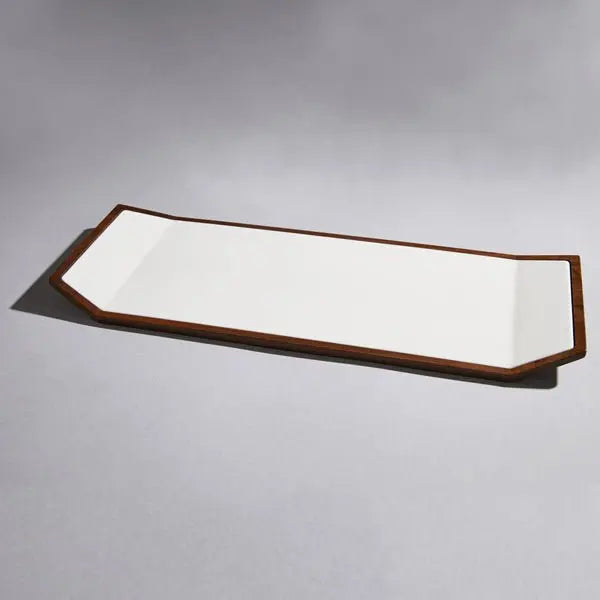 Zogan Tray - Fusion Of Porcelain And Walnut