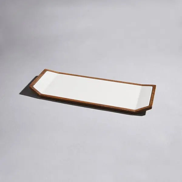Zogan Tray - Fusion Of Porcelain And Walnut