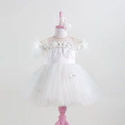 Violet White Party Dress