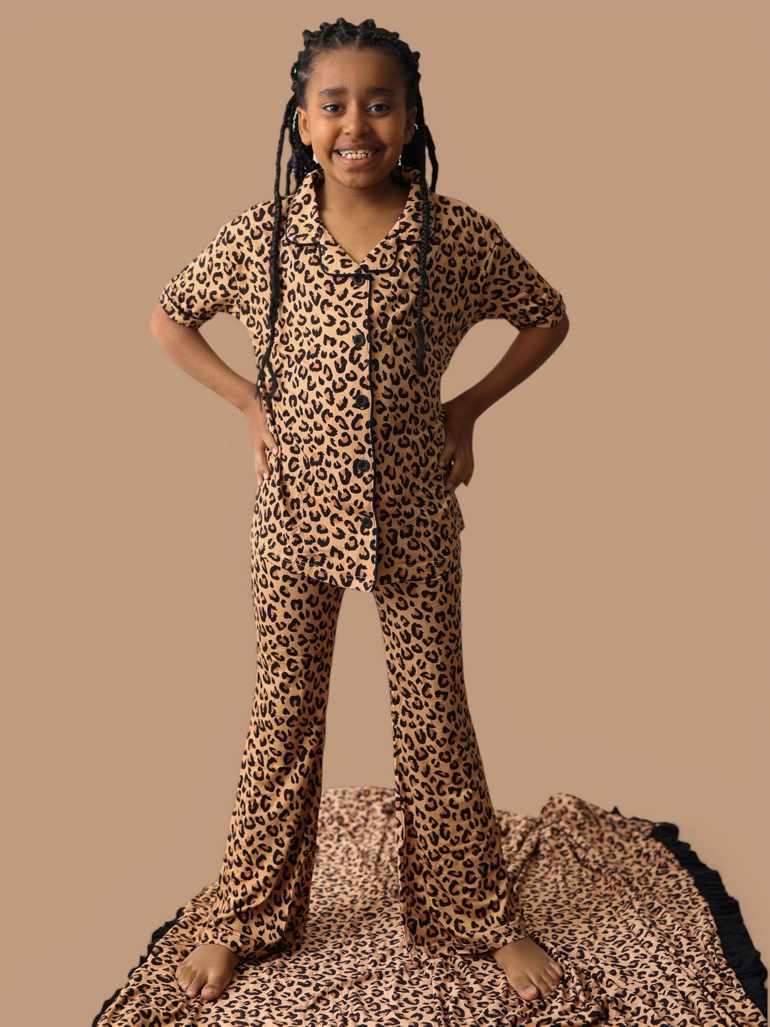 Leopard Dream Girl's Flare Set