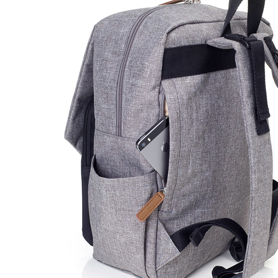 George Unisex Eco Changing Backpack Grey/Black