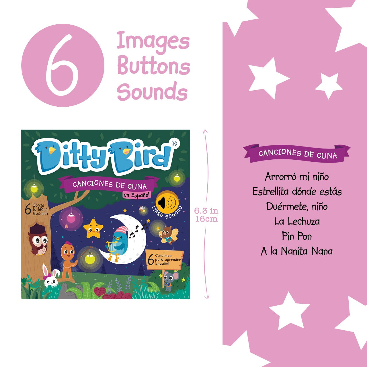 Ditty Bird Ditty Bird: Canciones De Cuna En Español Music Books