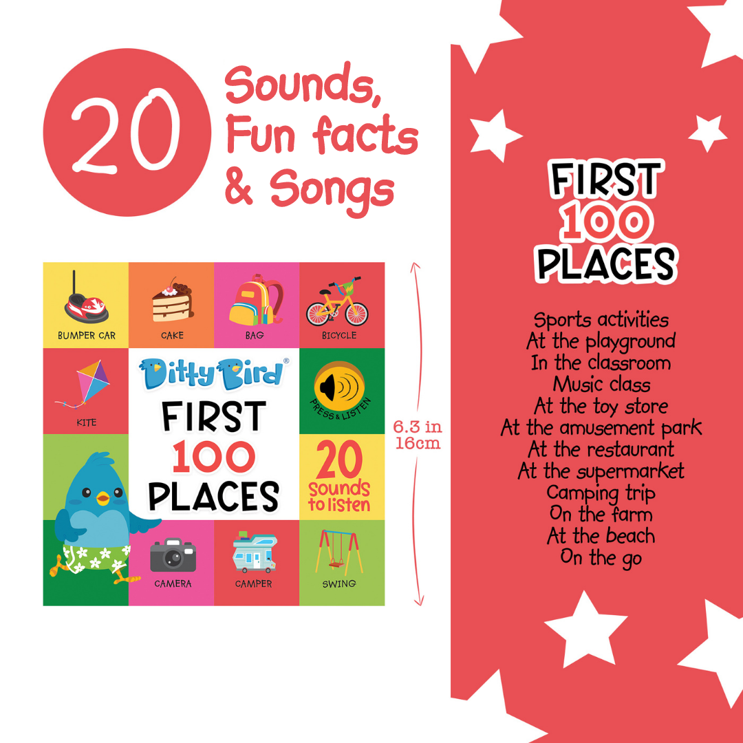 Ditty Bird 100 Places Sound Book Sound Books