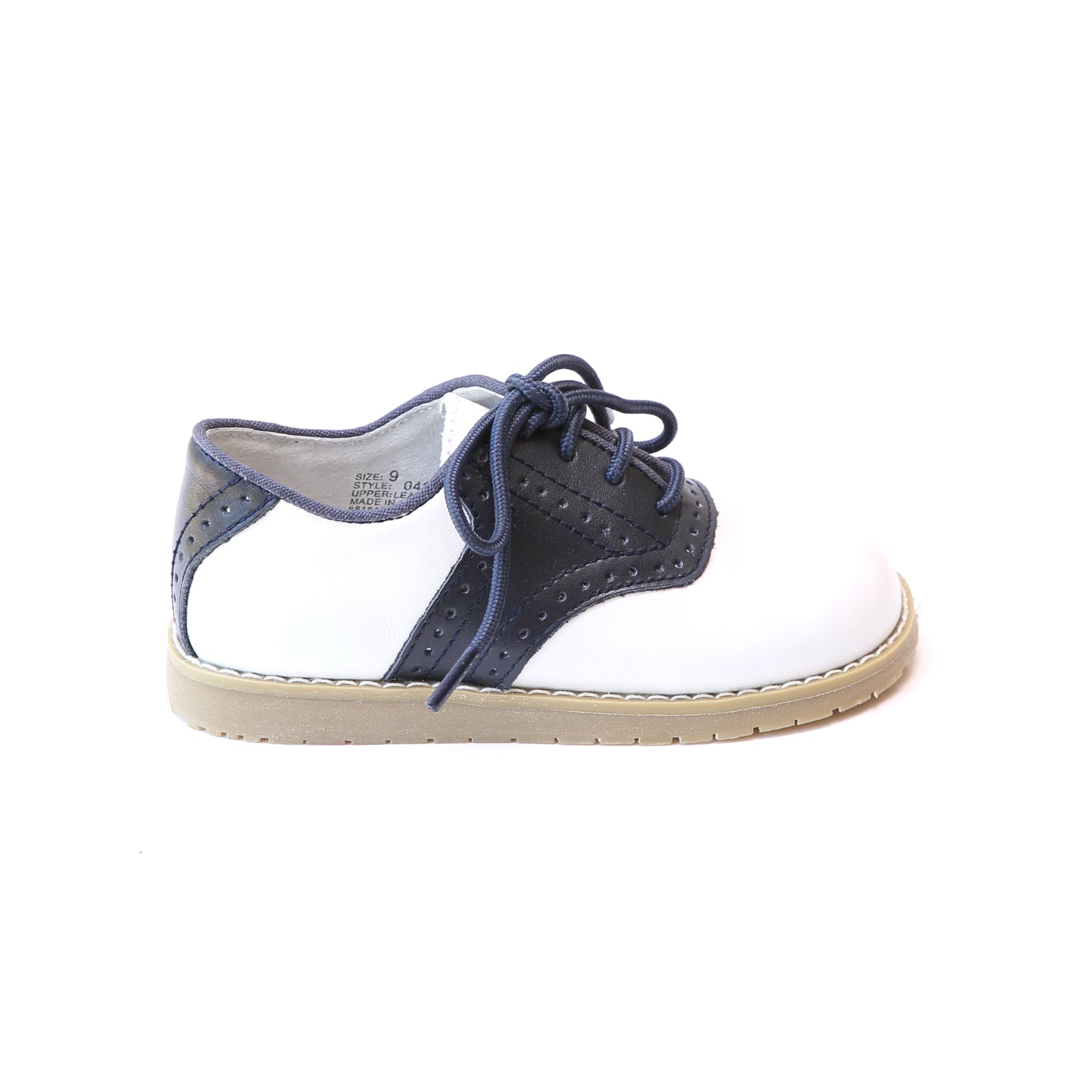 L'Amour Luke Two Tone Leather Saddle Shoe Lace Up Shoes