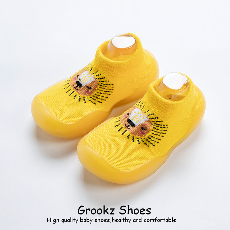 Animal Sock Shoes - Yellow Lion