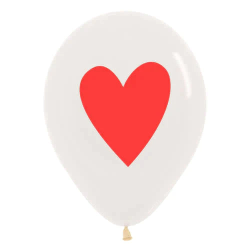 11" Red Heart Valentine Latex Balloon (10 Pack)
