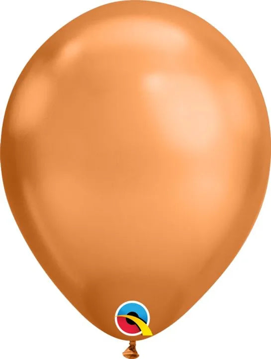 11" Latex Chrome Copper Balloons (5 Pack)