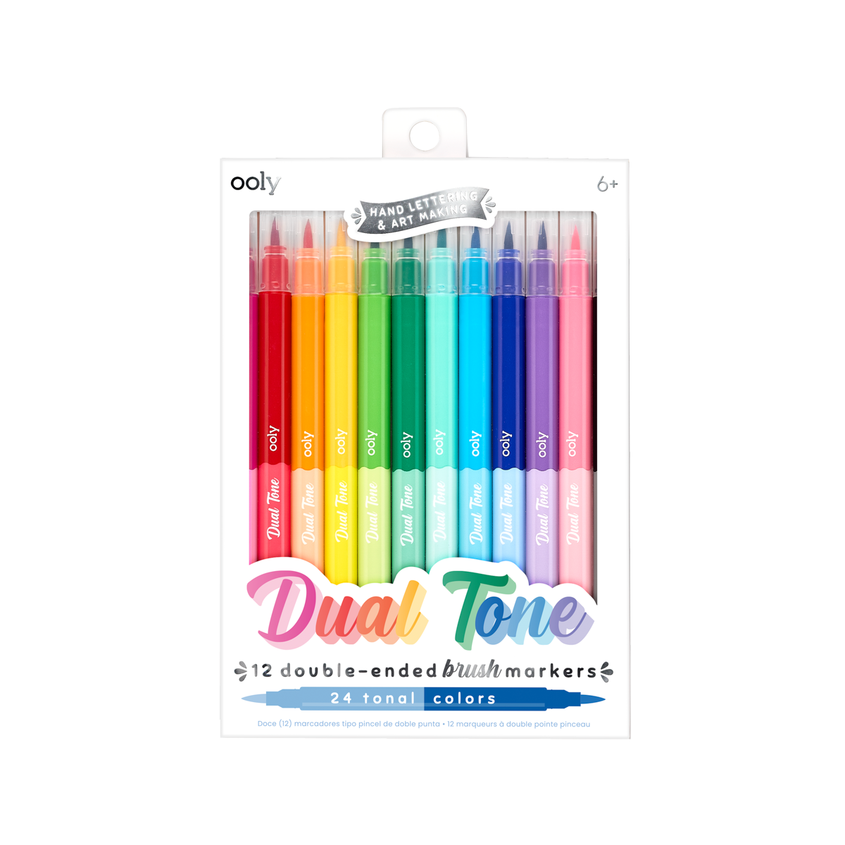 OOLY Dual Tone Double Ended Brush Marker - set of 12/24 colors Brush Sets