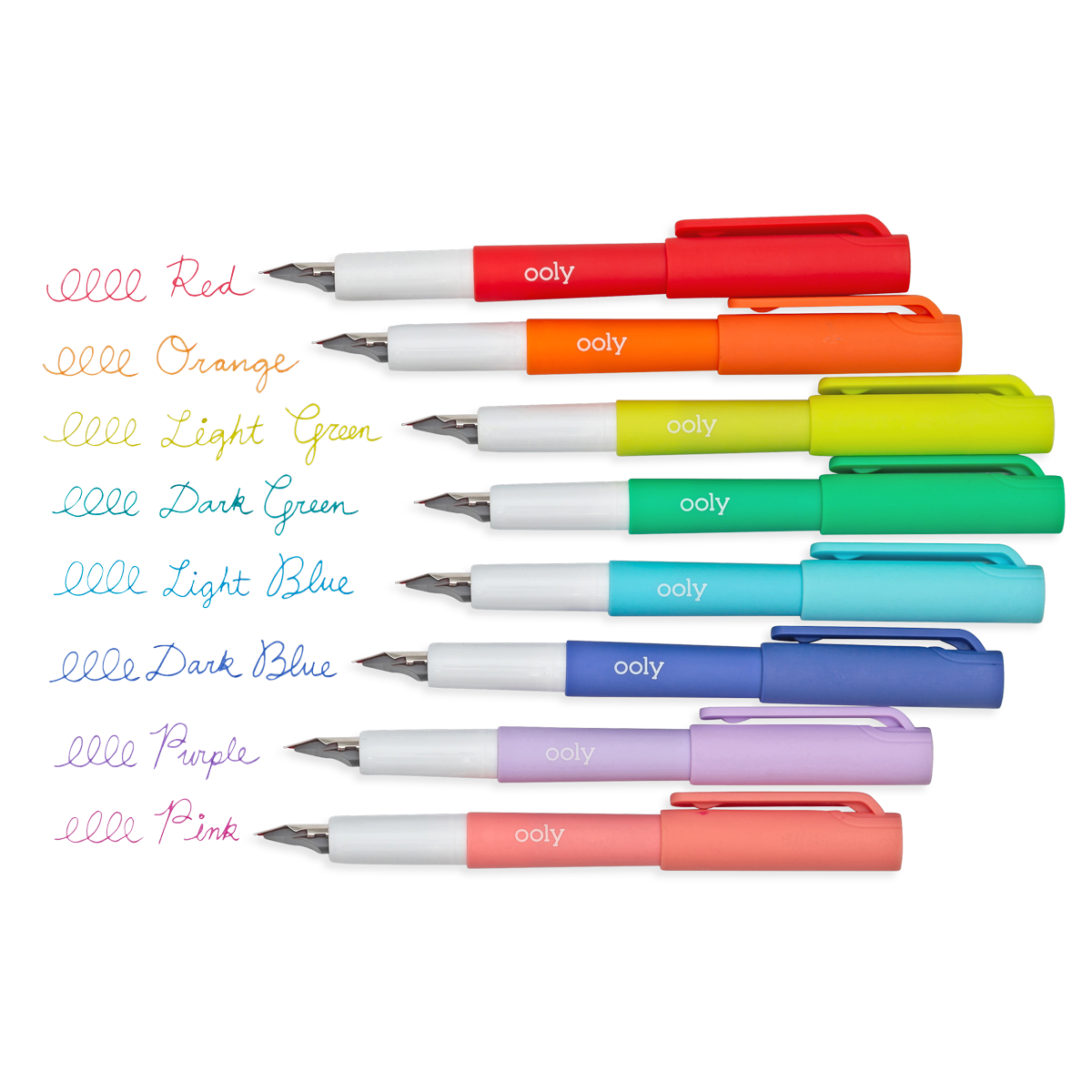 OOLY Color Write Fountain Pens - Set of 8 Fountain Pens