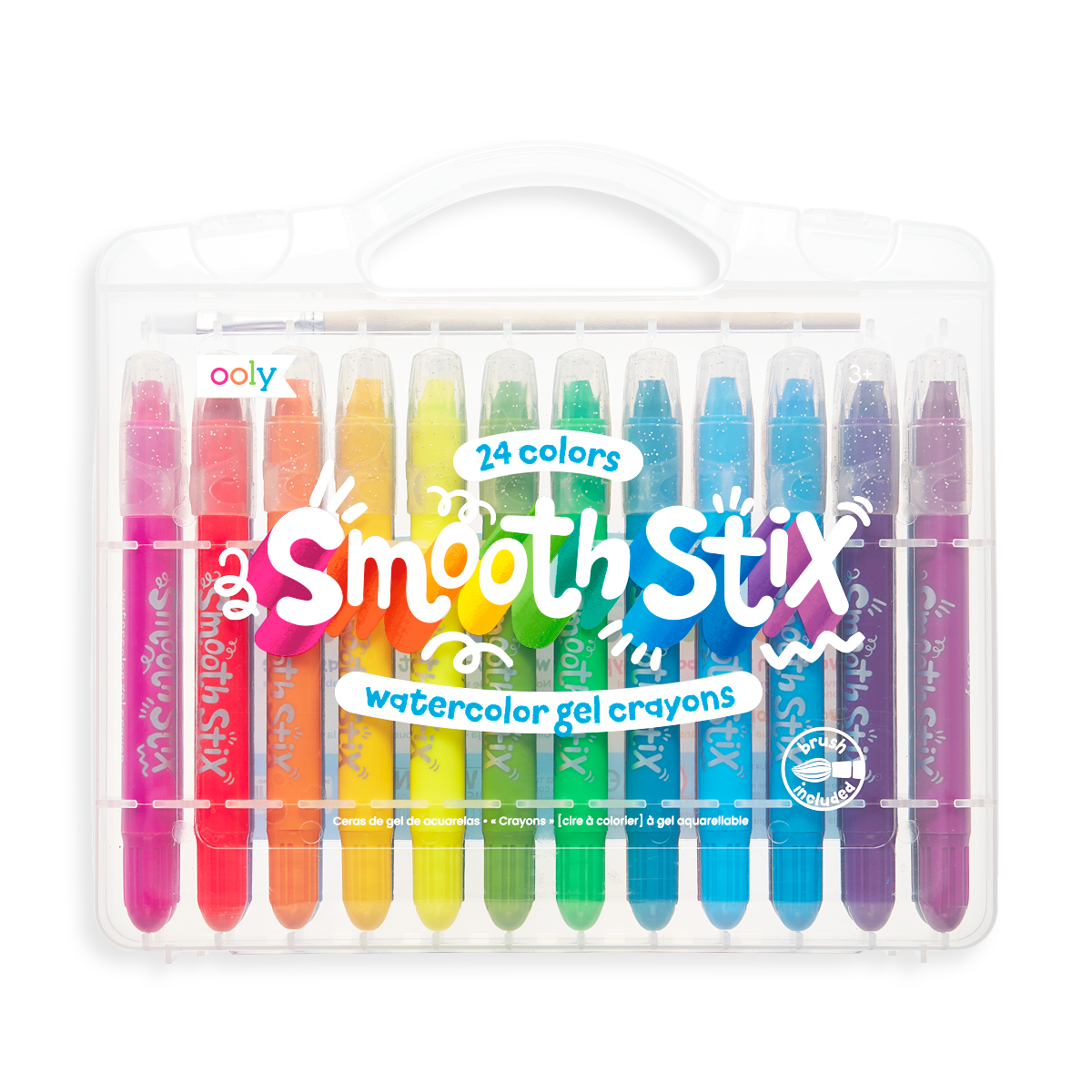 OOLY Smooth Stix Watercolor Gel Crayons - Set of 24 Watercolor Sets