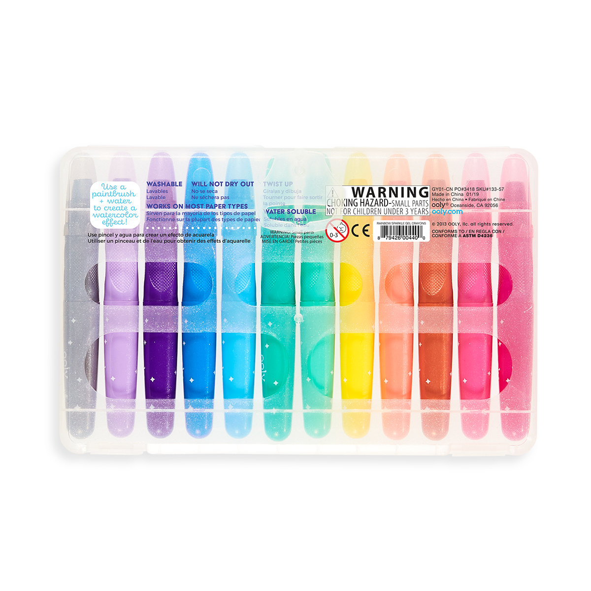 OOLY Rainbow Sparkle Watercolor Gel Crayons Watercolor Sets