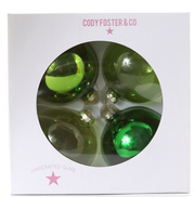Hue Ornaments Xl Green Set Of 4