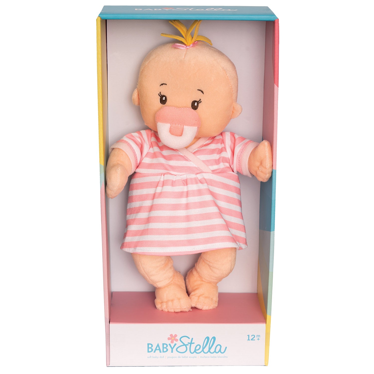 Manhattan Toy Baby Stella Peach Doll with Blonde Hair - Pink Dress Dolls