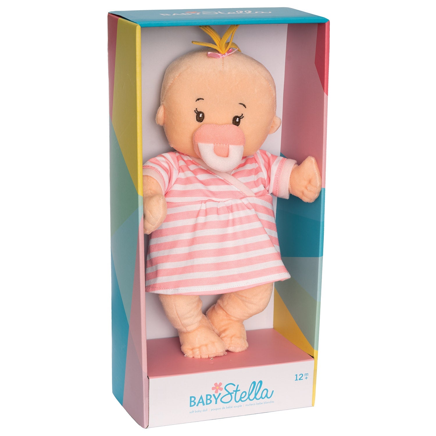 Manhattan Toy Baby Stella Peach Doll with Blonde Hair - Pink Dress Dolls