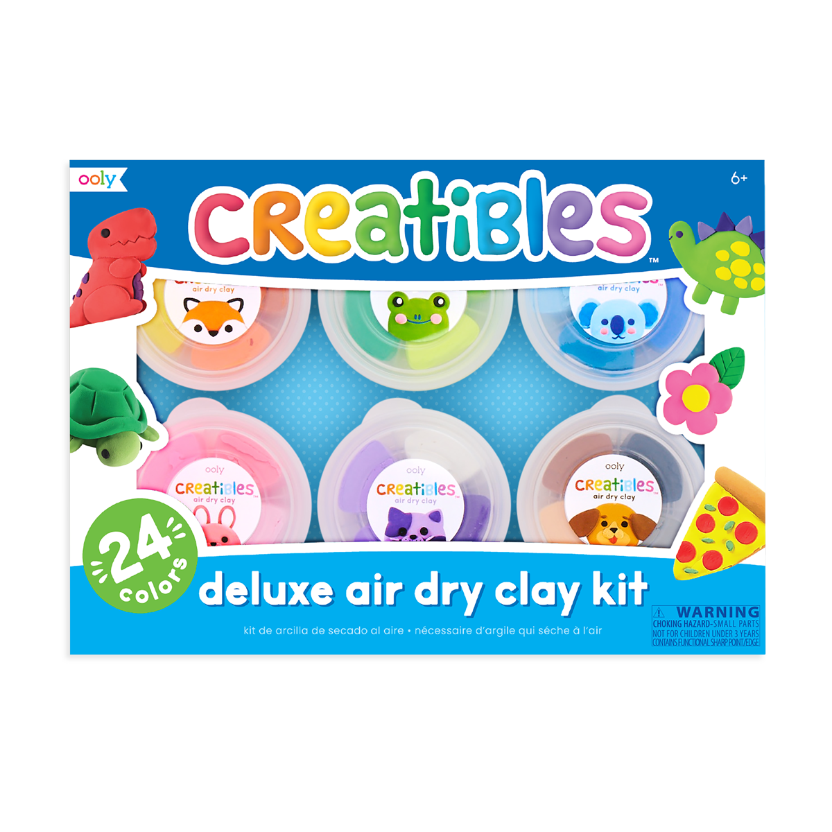 OOLY Creatibles D.I.Y. Air Dry Clay Kit - Set of 24 Colors Clay Kits