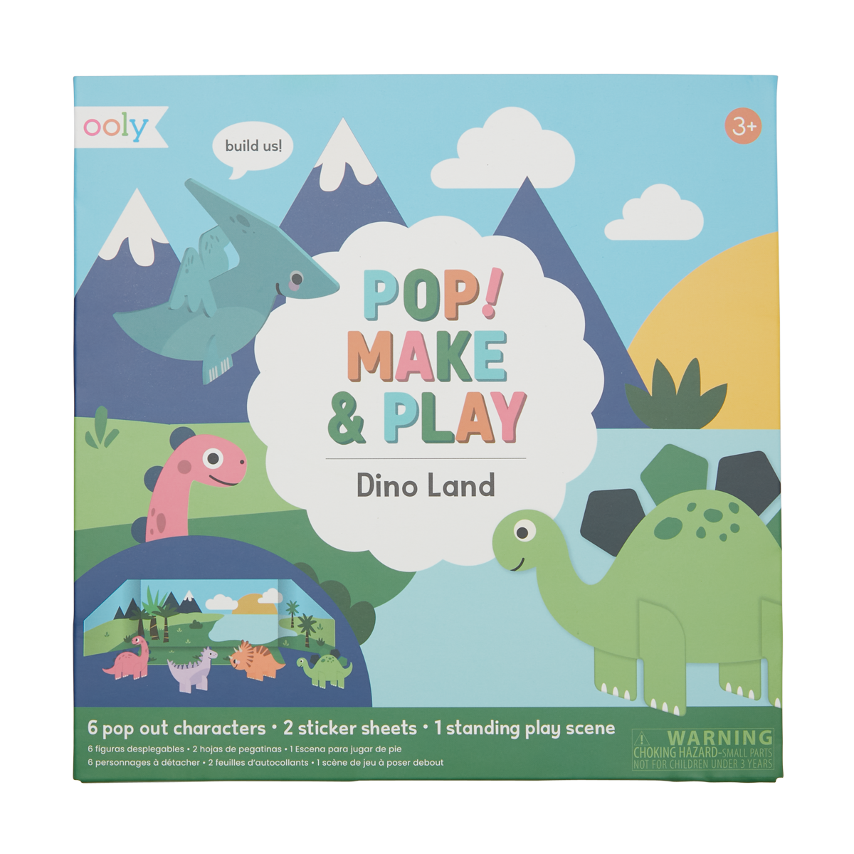 OOLY Pop! Make and Play Activity Scene - Dino Land by OOLY