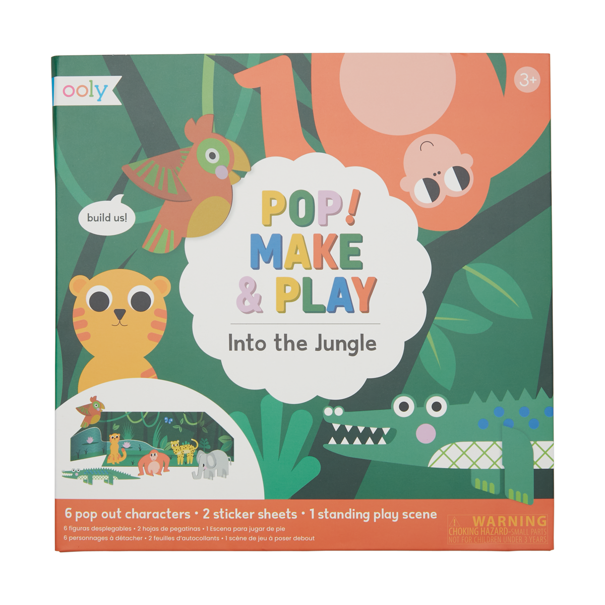 OOLY Pop! Make and Play Activity Scene - Into the Jungle by OOLY