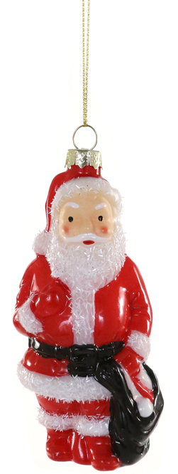 Santa Blow Mold Christmas Tree Ornament