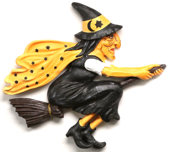 Vintage Halloween Wall Decor Witch