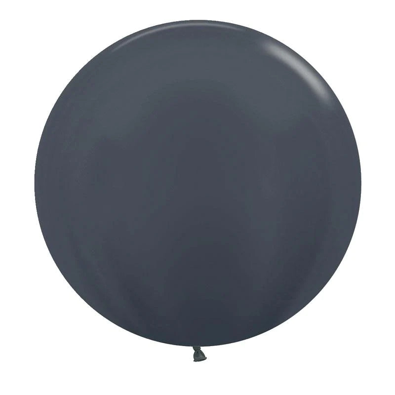 24" Jumbo Latex Balloon - Metallic Graphite