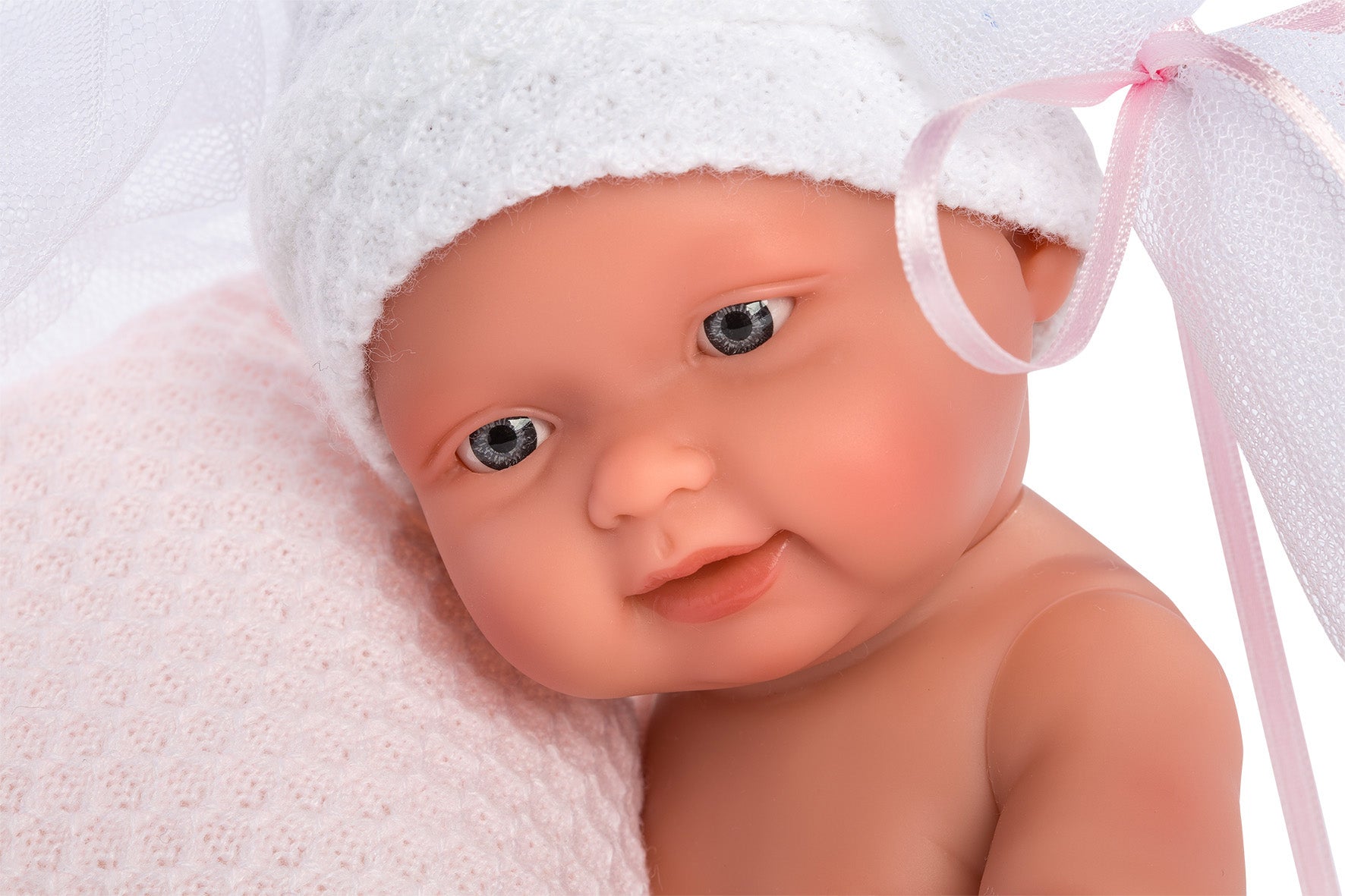 Llorens 10.2" Anatomically-Correct Baby Doll Sadie with Tulle Baby Swing Dolls