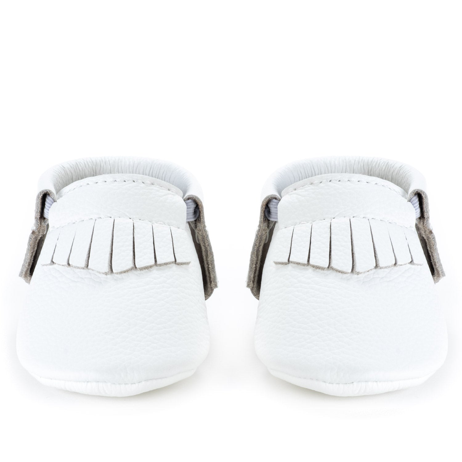 Pearl White Baby Moccasins