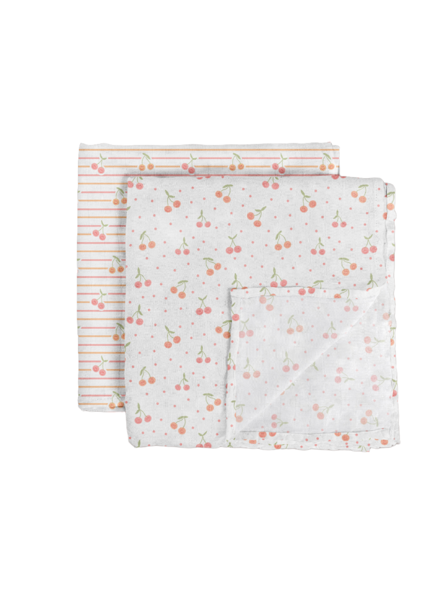 Swaddle Blanket Set - Cherry Cute By Doodle By Meg