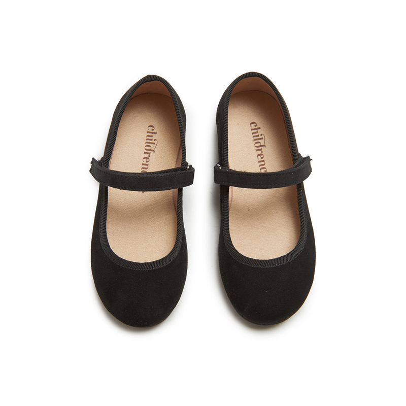 Classic Suede Mary Janes In Black