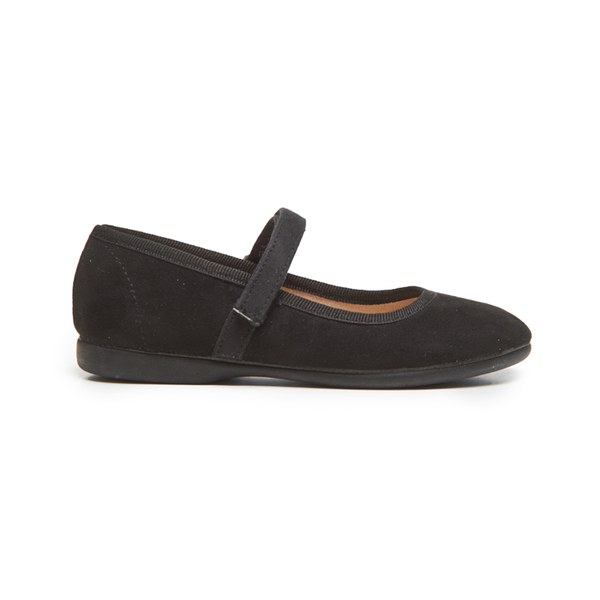 Classic Suede Mary Janes In Black