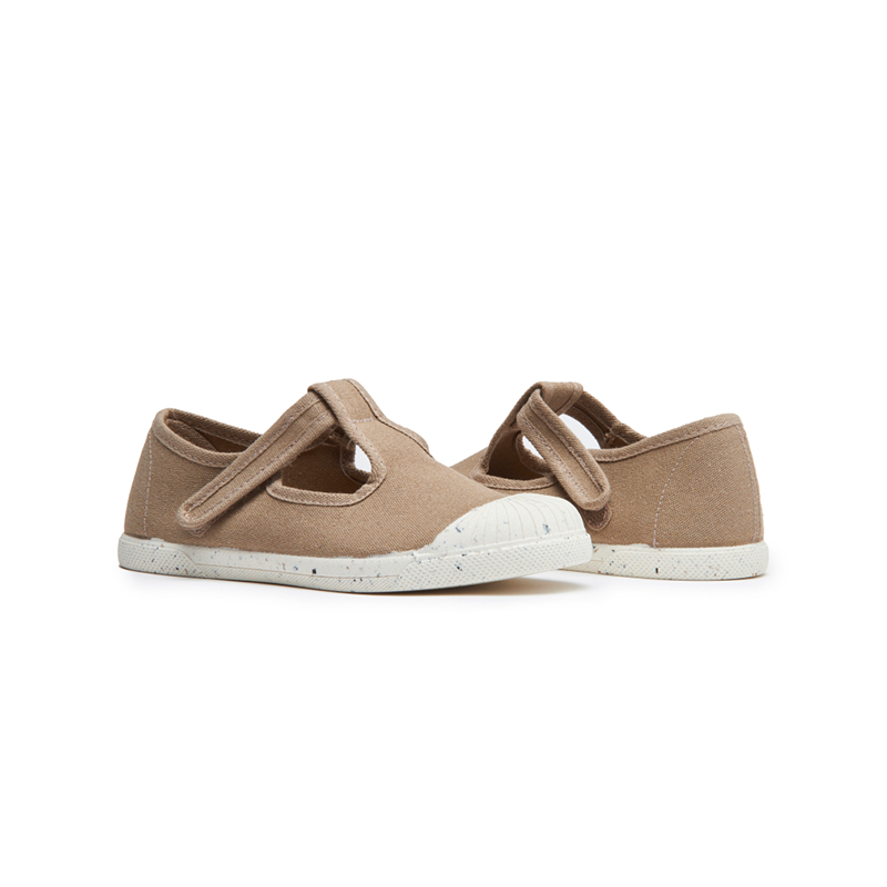 ECO-friendly T-band Sneakers In Camel