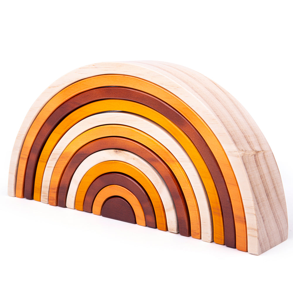 Natural Wooden Stacking Rainbow - Large