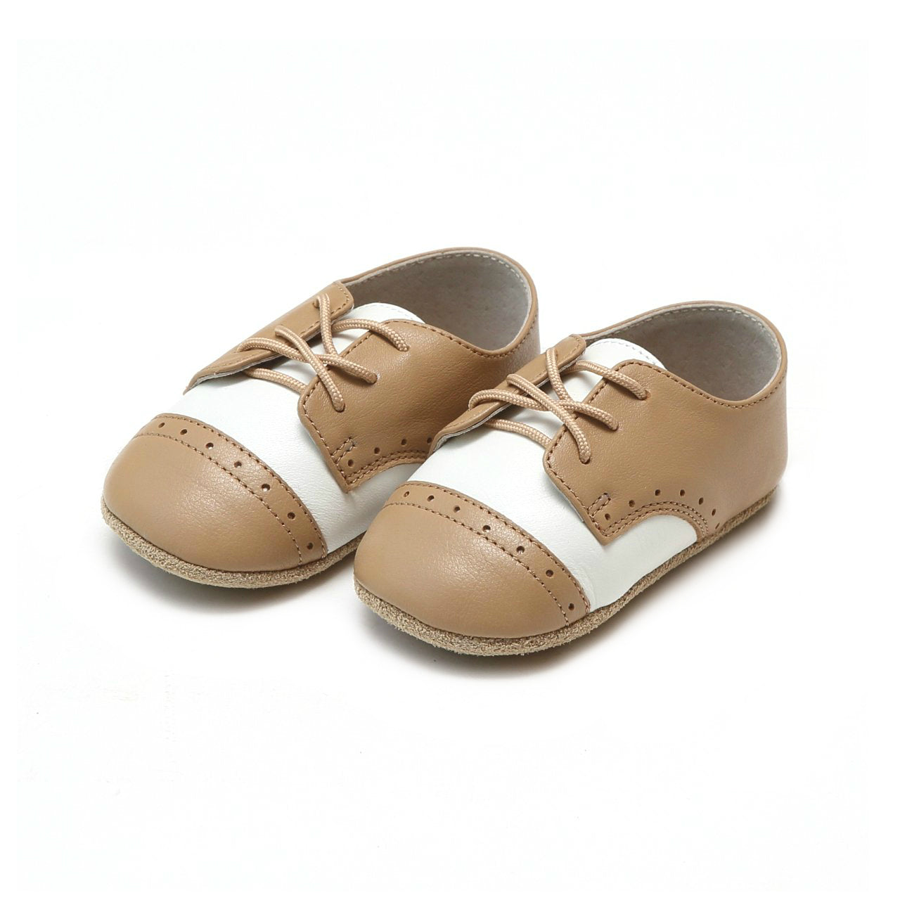 Crib Shoes Leather Saddle For Infants | Bentley