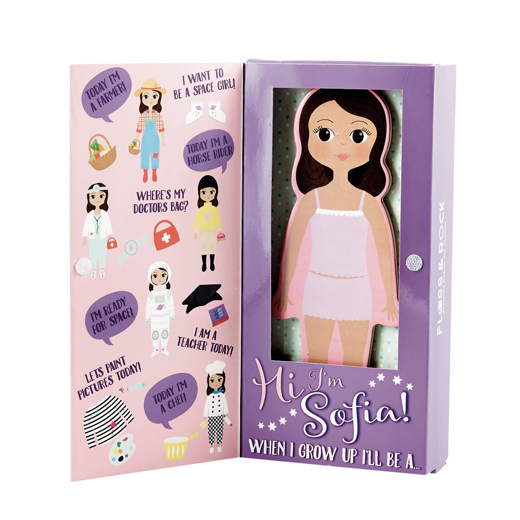 Magnetic Dress Up Doll Sofia - Wooden Toy