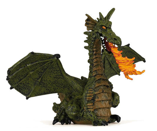Papo France Green Winged Dragon With Flame