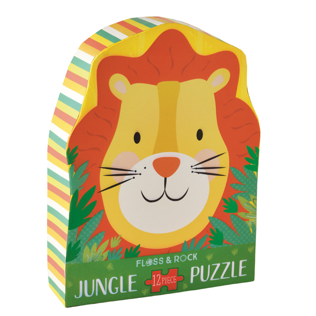 12 Piece Shaped Jigsaw with Shaped Box - Lion
