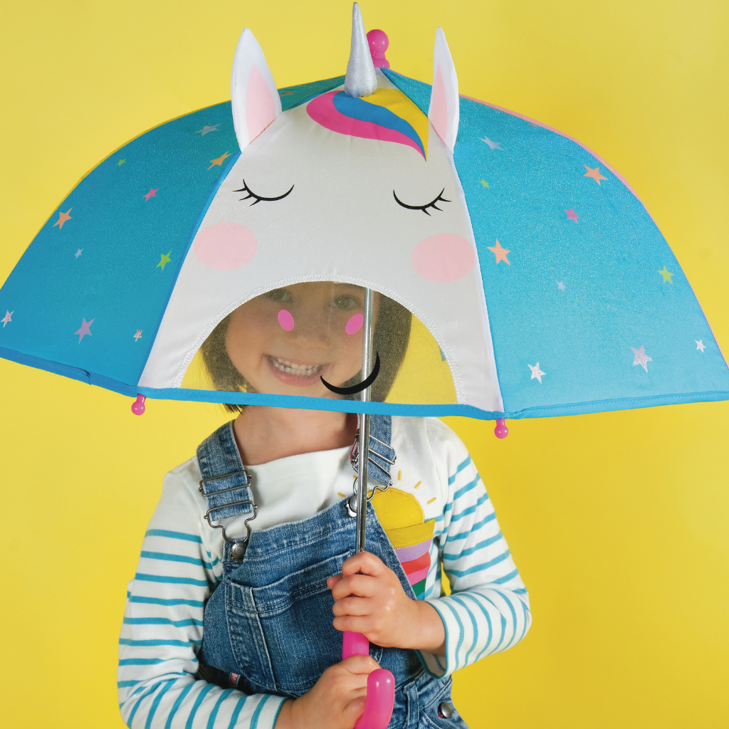 Color Changing 3D Umbrella - Rainbow Unicorn