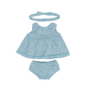 Miniland Knitted Doll Outfit 15" – Dress & Headband Doll Accessories