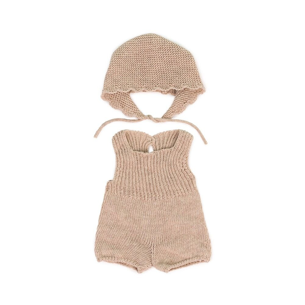 Miniland Knitted Doll Outfit 15" – Rompers & Bonnet Rompers