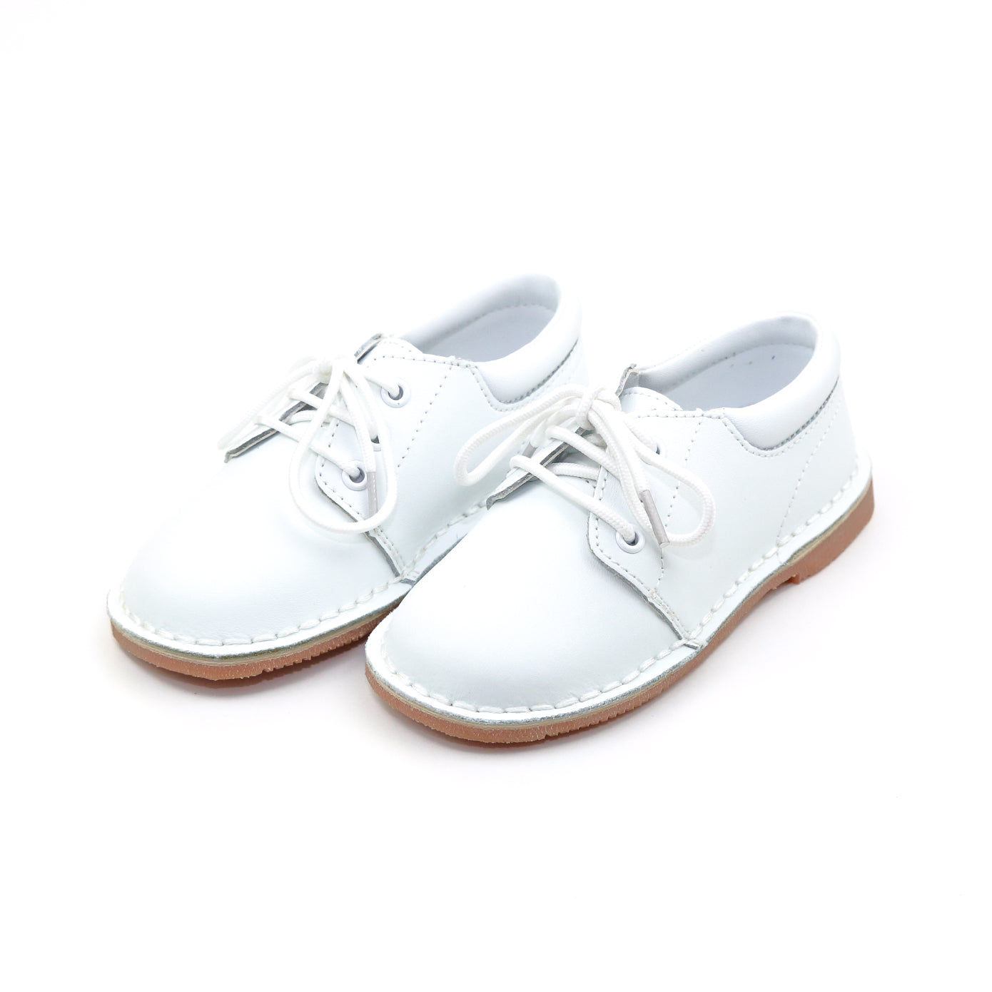 L'Amour Tyler White Leather Lace Up Shoe Lace Up Shoes