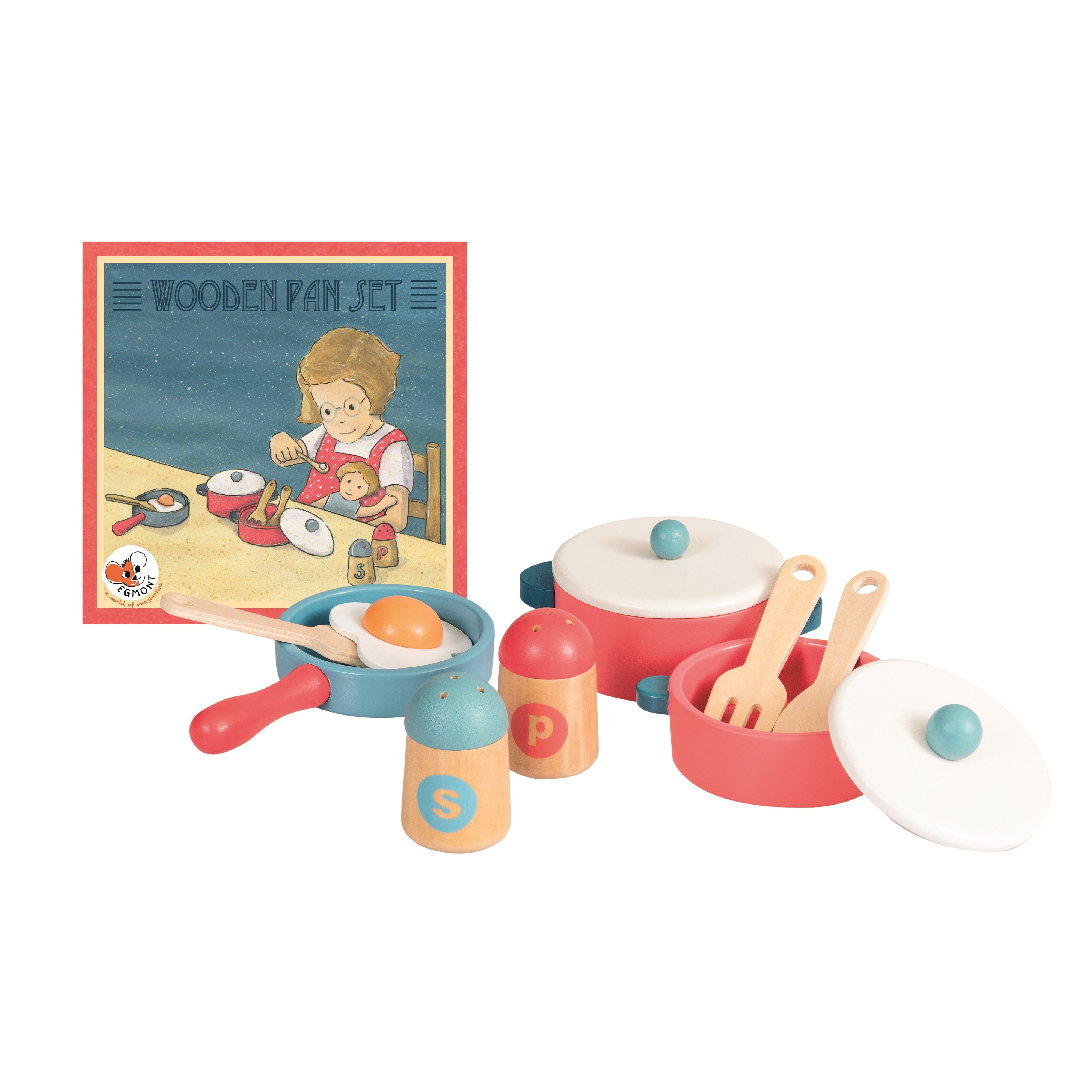 Egmont Wood Cooking Pan Set Play Food Accessories