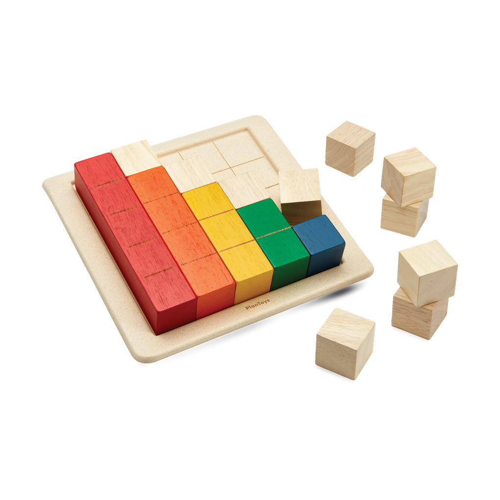 PlanToys Colored Counting Blocks - Unit Plus Math Block