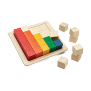 PlanToys Colored Counting Blocks - Unit Plus Math Block