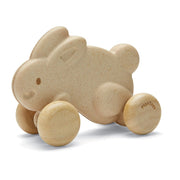 PlanToys Push Along Bunny - White Push & Pull