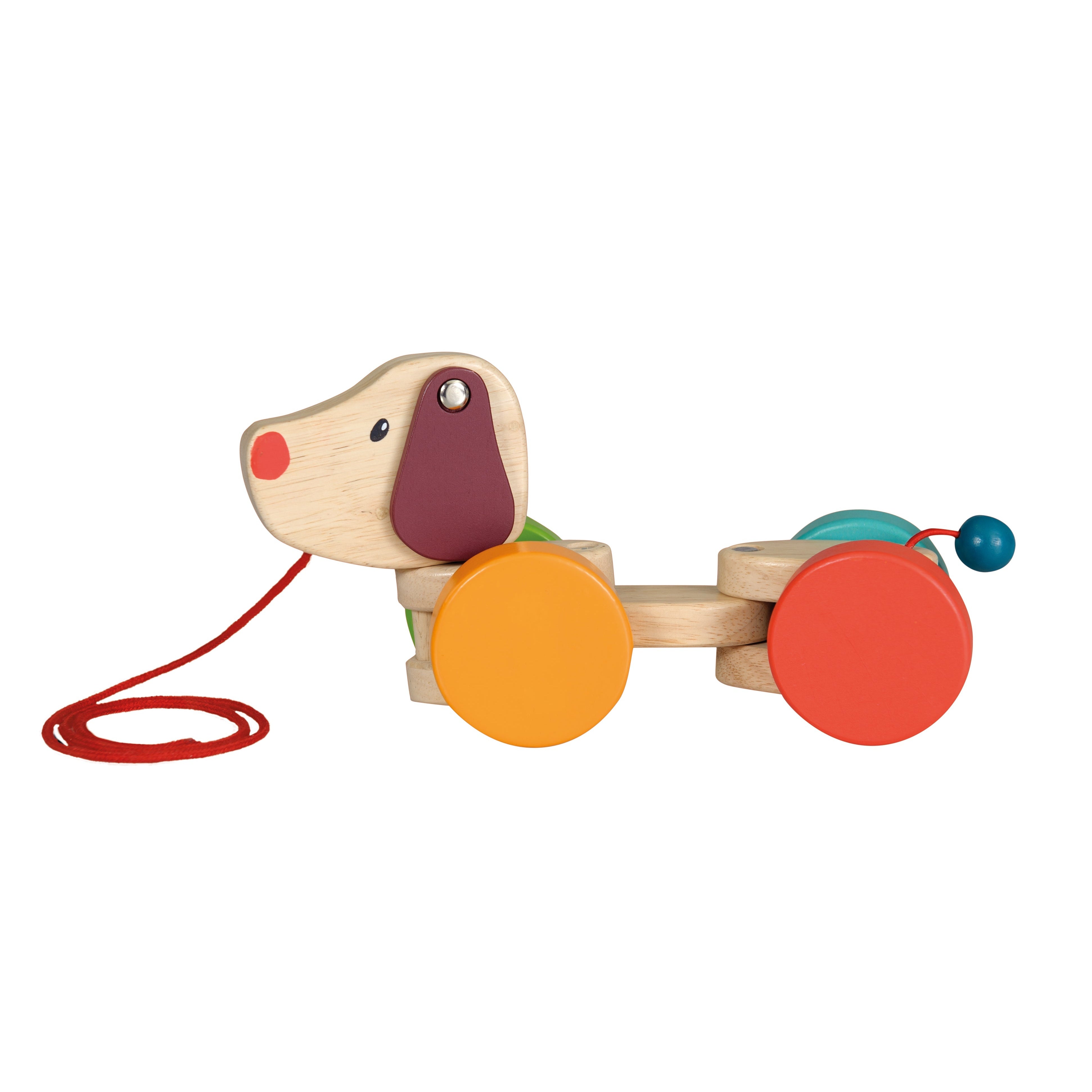 Egmont Wooden Pull Along Dog Baby Developmental Toys