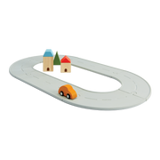 PlanToys Rubber Road & Rail Set - Small Play Vehicles Track