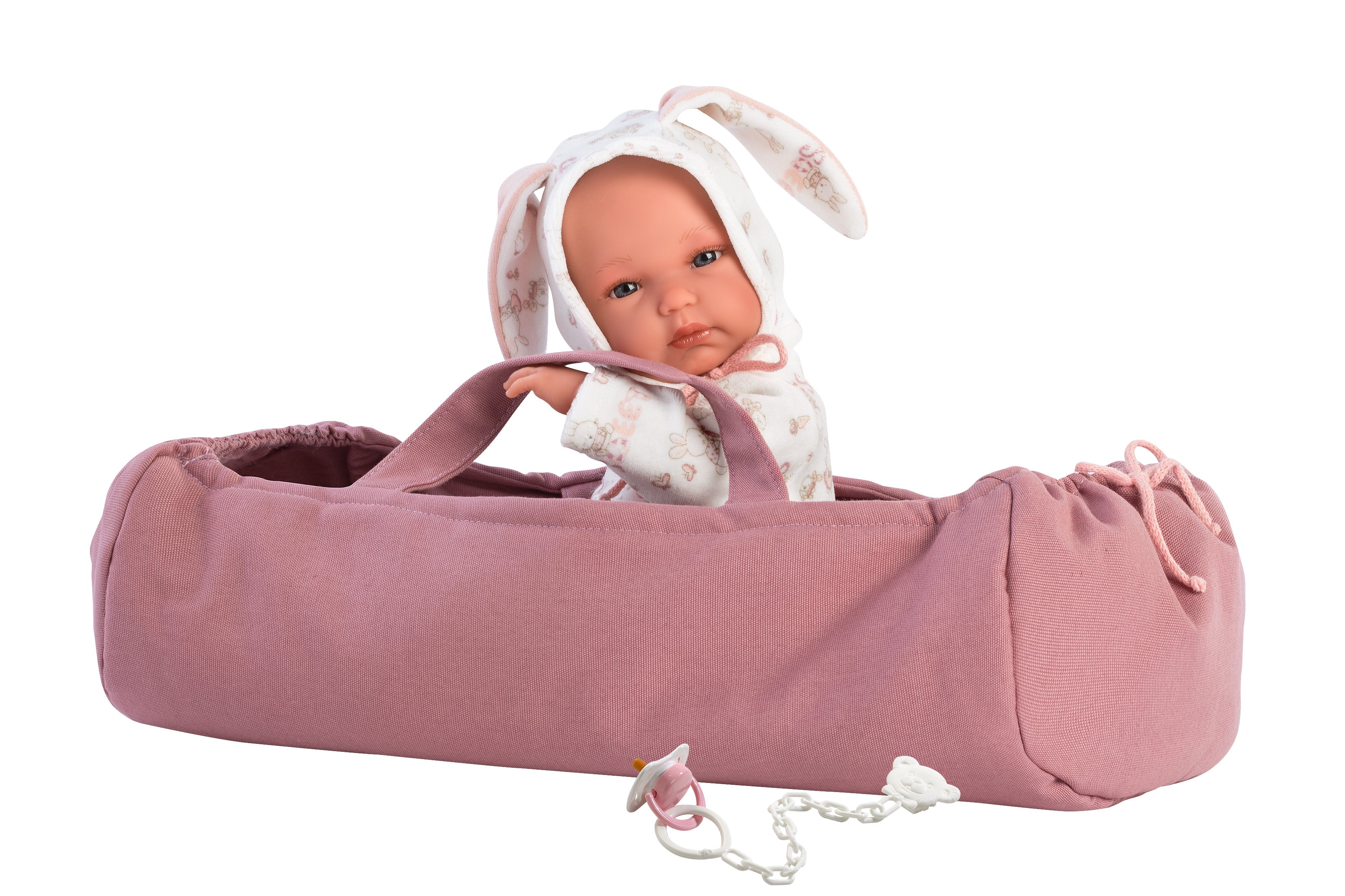 Llorens 13.8" Anatomically-correct Baby Doll Anna With Carrycot Dolls