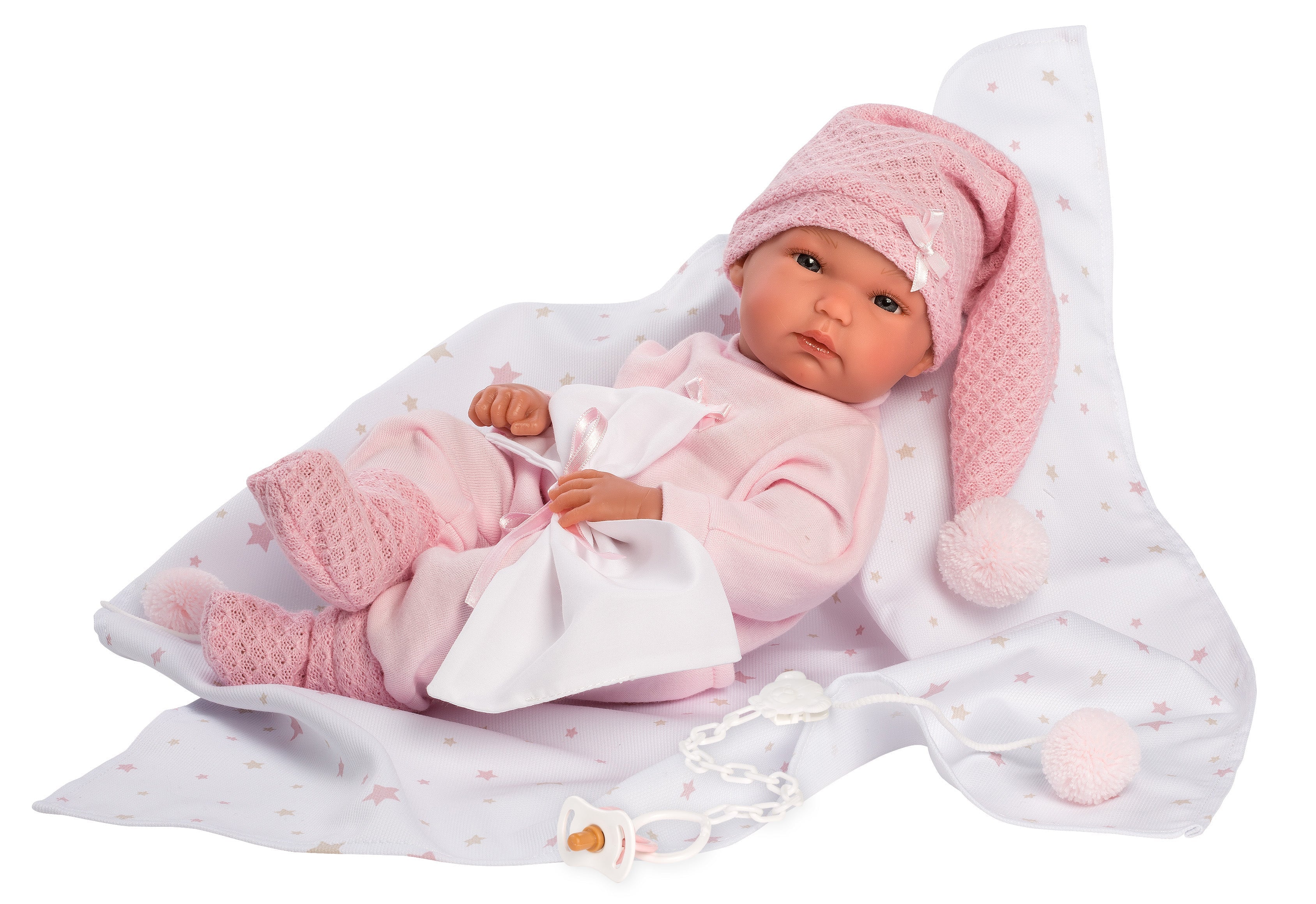 Llorens 13.8" Anatomically-correct Baby Doll Kaylee with Blanket and Stocking Cap Dolls