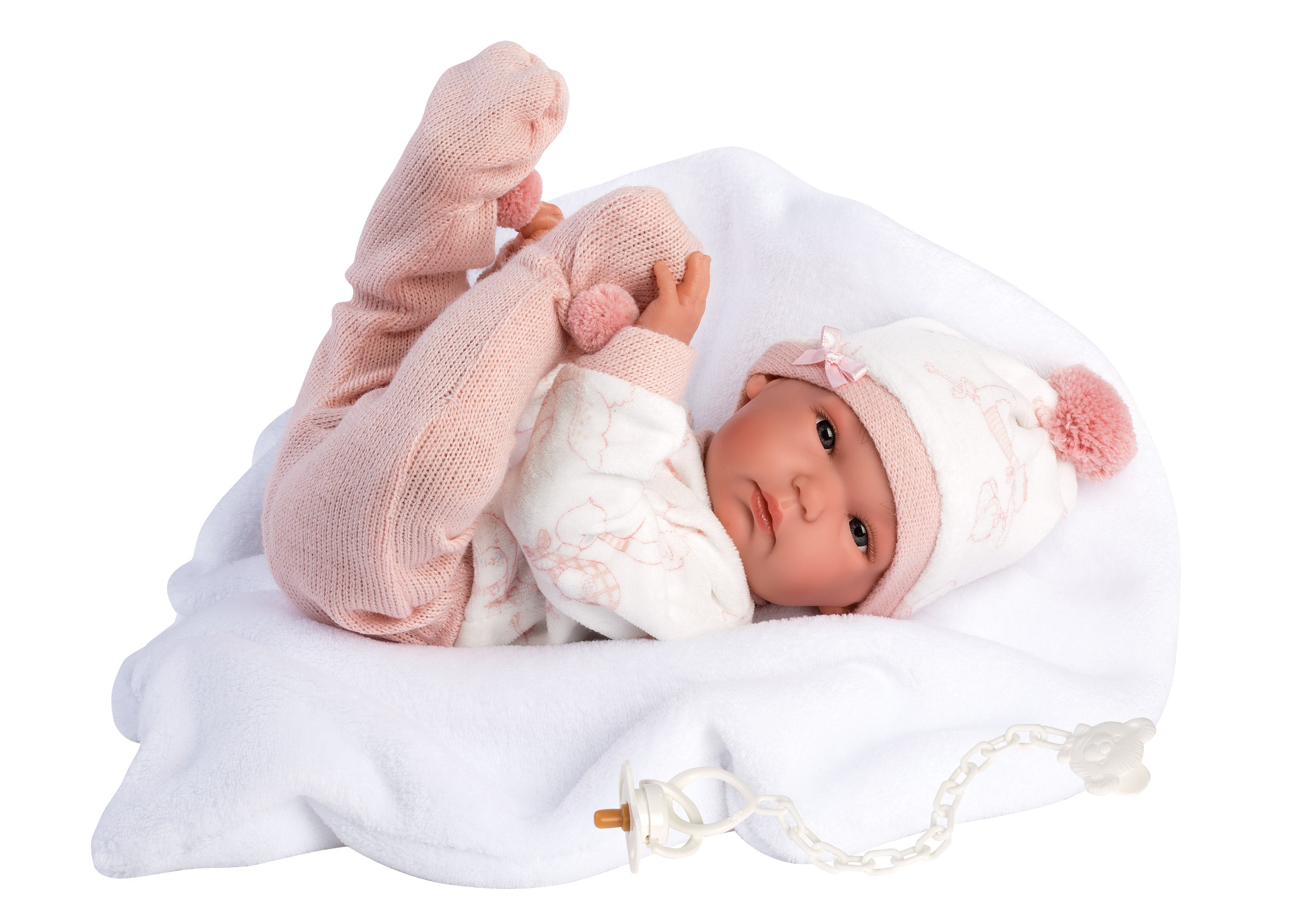 Llorens 13.8" Anatomically-correct Baby Doll Brandy with Blanket Dolls