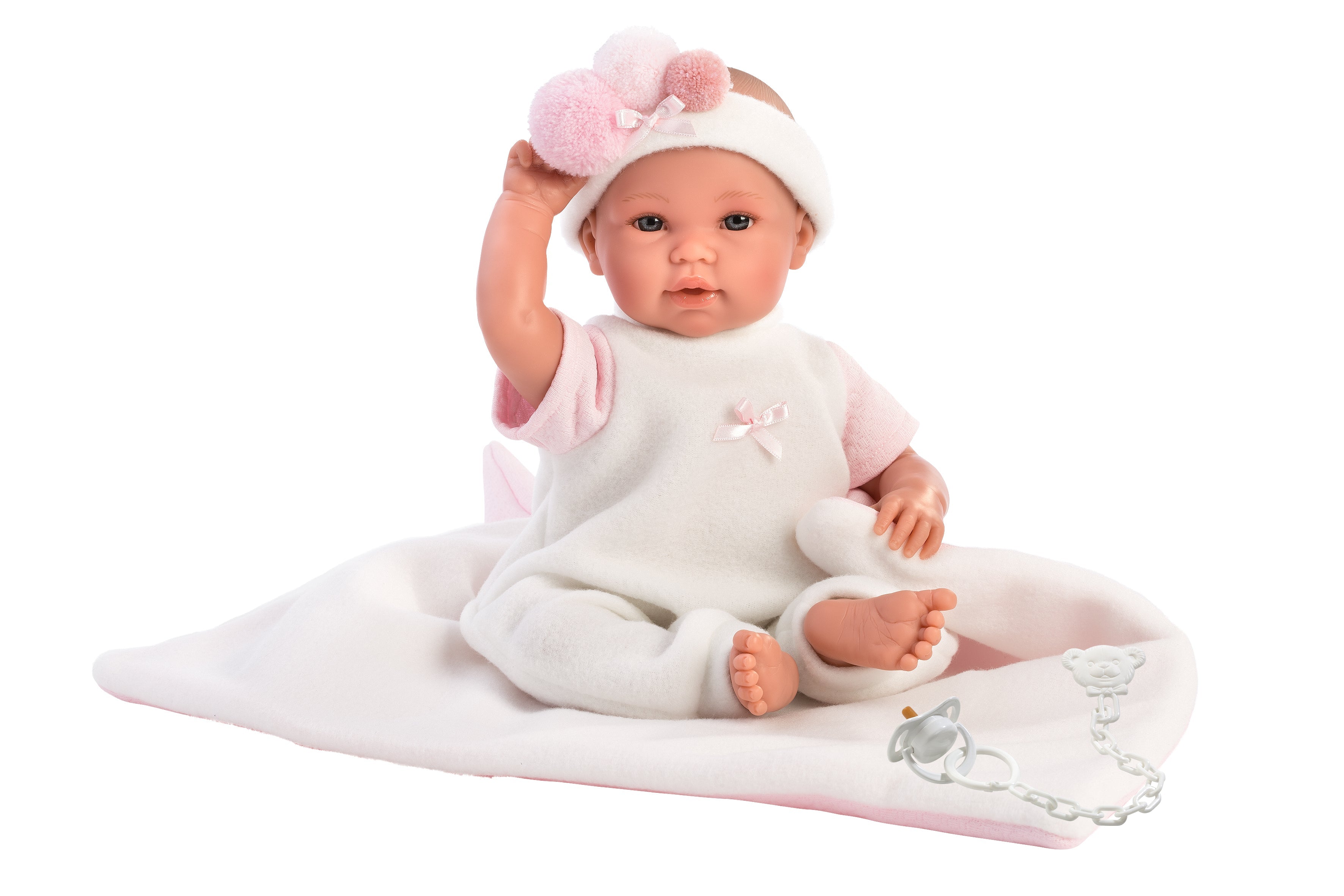 Llorens 14" Soft Body Crying Newborn Doll Olivia with Swaddle Blanket Dolls